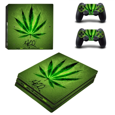 Cannabis Plant Leaves decal skin for PS4 Pro Console and 2.. Cannabis Plant Leaves decal skin for PS4 Pro Console and 2..