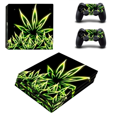 Cannabis fire Leaf decal skin for PS4 Pro Console and 2 Co.. Cannabis fire Leaf decal skin for PS4 Pro Console and 2 Co..