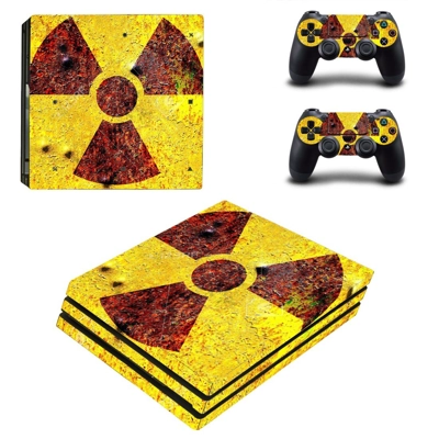 Radioactive art decal skin for PS4 Pro Console and 2 Contr.. Radioactive art decal skin for PS4 Pro Console and 2 Contr..