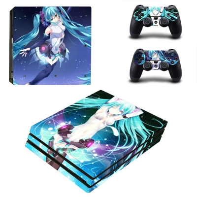 Anime Girl decal skin for PS4 Pro Console and 2 Controllers Anime Girl decal skin for PS4 Pro Console and 2 Controllers
