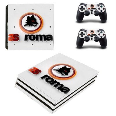 AS Roma decal skin for PS4 Pro Console and 2 Controllers AS Roma decal skin for PS4 Pro Console and 2 Controllers
