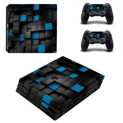Square blocks decal skin for PS4 Pro Console and 2 Control.. Square blocks decal skin for PS4 Pro Console and 2 Control..