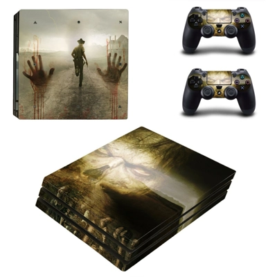 The Walking Dead decal skin for PS4 Pro Console and 2 Cont.. The Walking Dead decal skin for PS4 Pro Console and 2 Cont..