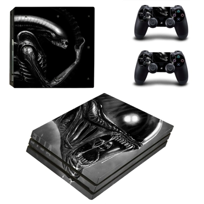 Alien vs Predator decal skin for PS4 Pro Console and 2 Con.. Alien vs Predator decal skin for PS4 Pro Console and 2 Con..