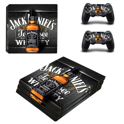 Jack Daniels Whisky decal skin for PS4 Pro Console and 2 Controllers