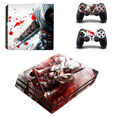 Assassin's Creed decal skin for PS4 Pro Console and 2 Controllers