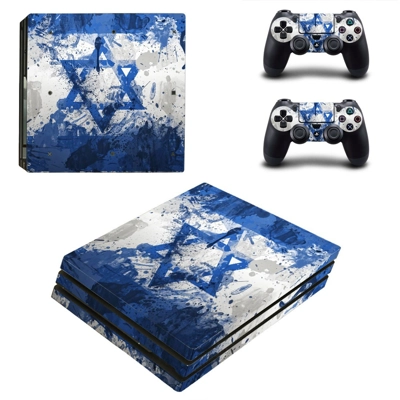 Flag of israel decal skin for PS4 Pro Console and 2 Contro.. Flag of israel decal skin for PS4 Pro Console and 2 Contro..