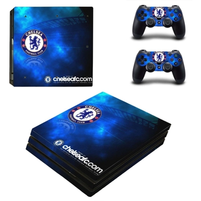 Chelsea FC decal skin for PS4 Pro Console and 2 Controllers Chelsea FC decal skin for PS4 Pro Console and 2 Controllers