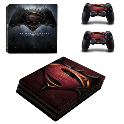Batman VS Superman decal skin for PS4 Pro Console and 2 Controllers