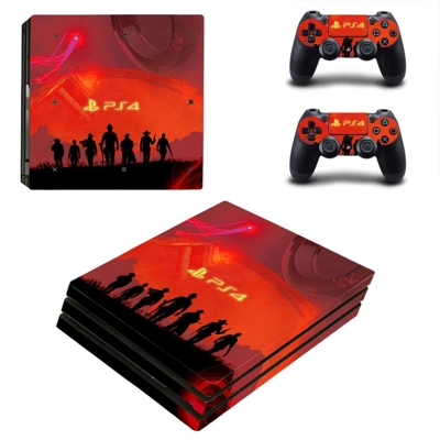 PS4 Station decal skin for PS4 Pro Console and 2 Controllers PS4 Station decal skin for PS4 Pro Console and 2 Controllers