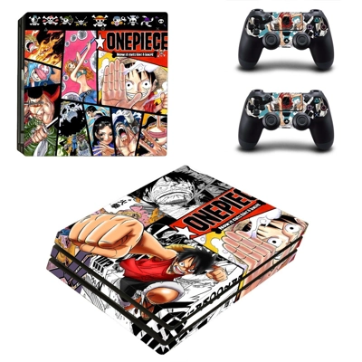 Onepiece decal skin for PS4 Pro Console and 2 Controllers