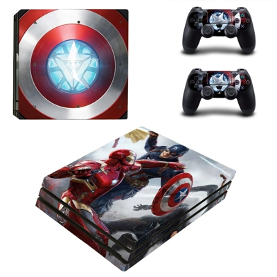 Captain America decal skin for PS4 Pro Console and 2 Contr.. Captain America decal skin for PS4 Pro Console and 2 Contr..