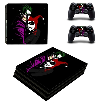 Joker VS Harley Quinn decal skin for PS4 Pro Console and 2.. Joker VS Harley Quinn decal skin for PS4 Pro Console and 2..