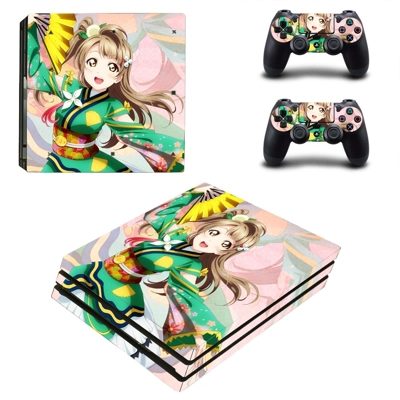Anime Girl decal skin for PS4 Pro Console and 2 Controllers Anime Girl decal skin for PS4 Pro Console and 2 Controllers