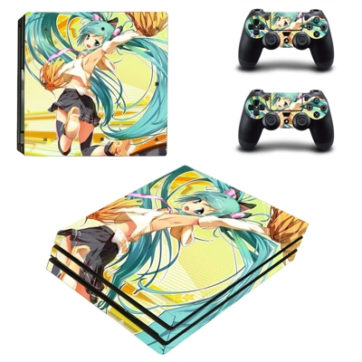 Anime Girl decal skin for PS4 Pro Console and 2 Controllers Anime Girl decal skin for PS4 Pro Console and 2 Controllers