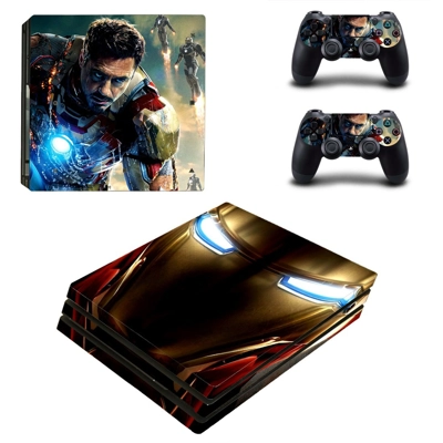 Ironman decal skin for PS4 Pro Console and 2 Controllers Ironman decal skin for PS4 Pro Console and 2 Controllers
