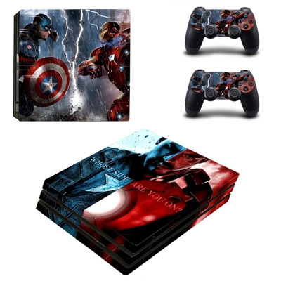 Ironman decal skin for PS4 Pro Console and 2 Controllers Ironman decal skin for PS4 Pro Console and 2 Controllers