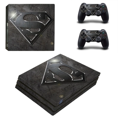 Superman decal skin for PS4 Pro Console and 2 Controllers Superman decal skin for PS4 Pro Console and 2 Controllers