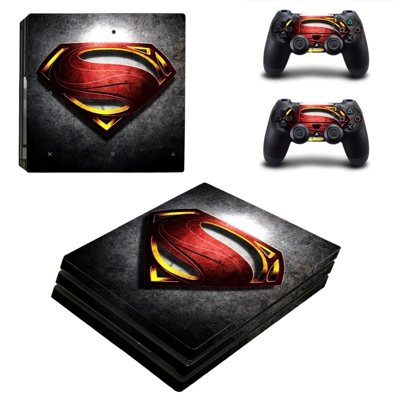 Superman decal skin for PS4 Pro Console and 2 Controllers Superman decal skin for PS4 Pro Console and 2 Controllers