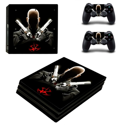 Hitman decal skin for PS4 Pro Console and 2 Controllers Hitman decal skin for PS4 Pro Console and 2 Controllers