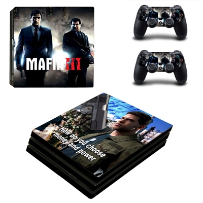 Mafia 3 decal skin for PS4 Pro Console and 2 Controllers Mafia 3 decal skin for PS4 Pro Console and 2 Controllers
