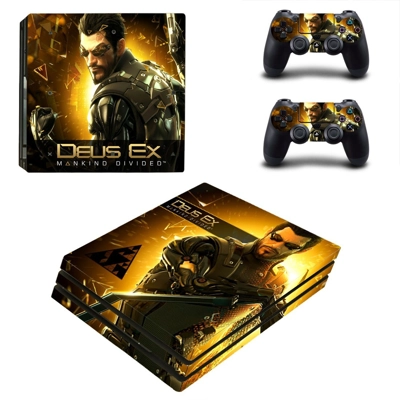 Deus Ex Mankind Divided decal skin for PS4 Pro Console and 2 Controllers