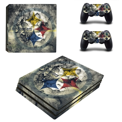 Pittsburgh Steelers decal skin for PS4 Pro Console and 2 C.. Pittsburgh Steelers decal skin for PS4 Pro Console and 2 C..