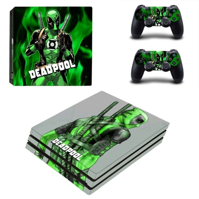 Deadpool decal skin for PS4 Pro Console and 2 Controllers Deadpool decal skin for PS4 Pro Console and 2 Controllers
