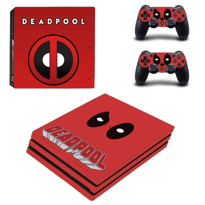 Deadpool decal skin for PS4 Pro Console and 2 Controllers Deadpool decal skin for PS4 Pro Console and 2 Controllers