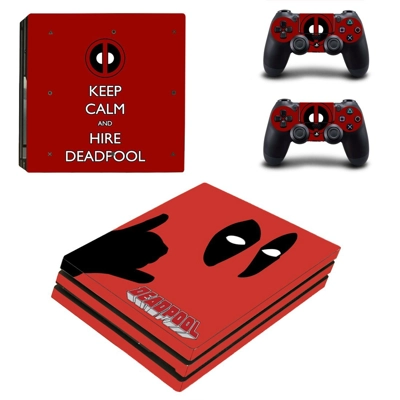Deadpool decal skin for PS4 Pro Console and 2 Controllers Deadpool decal skin for PS4 Pro Console and 2 Controllers