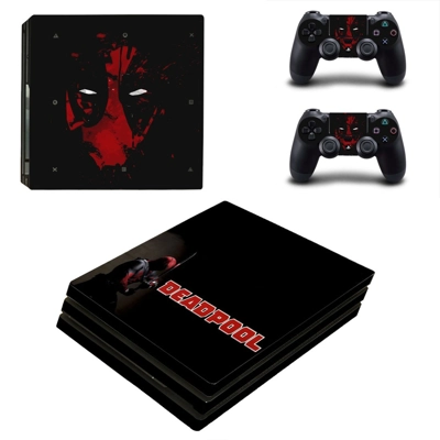 Deadpool decal skin for PS4 Pro Console and 2 Controllers Deadpool decal skin for PS4 Pro Console and 2 Controllers