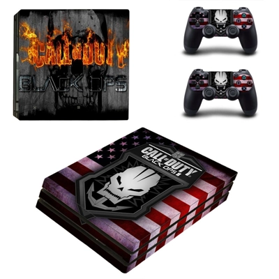 Call of Duty Black ops 2 decal skin for PS4 Pro Console and 2 Controllers