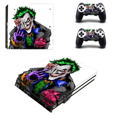 The Joker decal skin for PS4 Pro Console and 2 Controllers The Joker decal skin for PS4 Pro Console and 2 Controllers