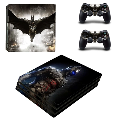 Batman Arkham Knigt decal skin for PS4 Pro Console and 2 Controllers