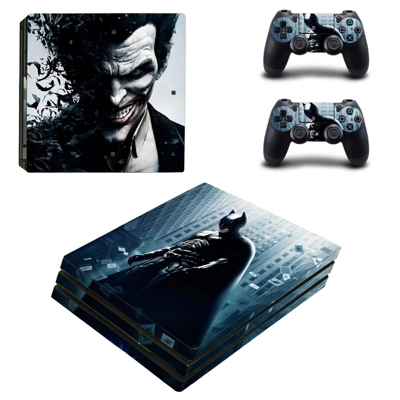 Batman Joker decal skin for PS4 Pro Console and 2 Controllers