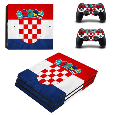 Croatia Flag decal skin for PS4 Pro Console and 2 Controll.. Croatia Flag decal skin for PS4 Pro Console and 2 Controll..