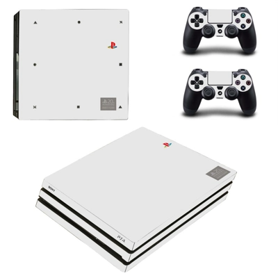 White Floor decal skin for PS4 Pro Console and 2 Controllers