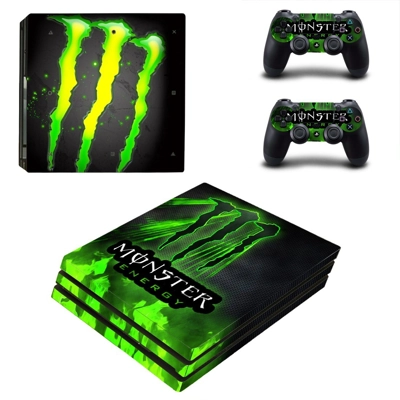 Monster Energy decal skin for PS4 Pro Console and 2 Contro.. Monster Energy decal skin for PS4 Pro Console and 2 Contro..