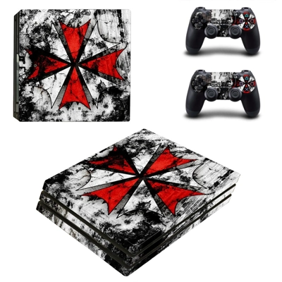 Resident Evil decal skin for PS4 Pro Console and 2 Control.. Resident Evil decal skin for PS4 Pro Console and 2 Control..