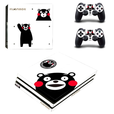 Kumamon's Solitaire decal skin for PS4 Pro Console and 2 Controllers