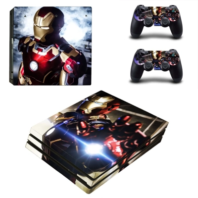 Ironman decal skin for PS4 Pro Console and 2 Controllers