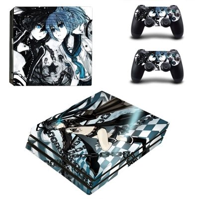 Anime Girl decal skin for PS4 Pro Console and 2 Controllers