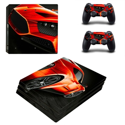 Racing car decal skin for PS4 Pro Console and 2 Controllers