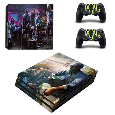 Watch Dogs decal skin for PS4 Pro Console and 2 Controllers