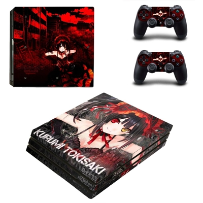 Kurumi Tokisaki decal skin for PS4 Pro Console and 2 Controllers