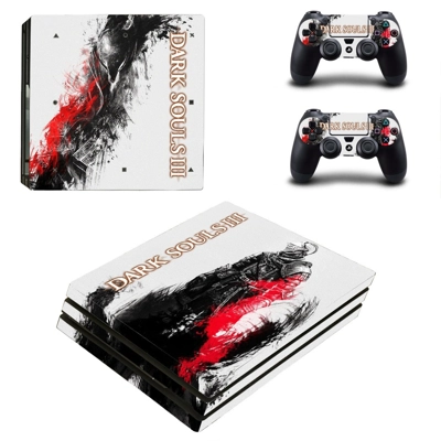 Dark Souls 3 decal skin for PS4 Pro Console and 2 Controllers