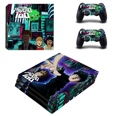Mob Psycho 100 decal skin for PS4 Pro Console and 2 Controllers