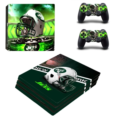 New York Jets decal skin for PS4 Pro Console and 2 Control..