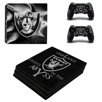 Oakland Raiders decal skin for PS4 Pro Console and 2 Controllers