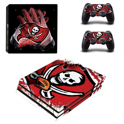 Tampa Bay Buccaneers decal skin for PS4 Pro Console and 2 Controllers
